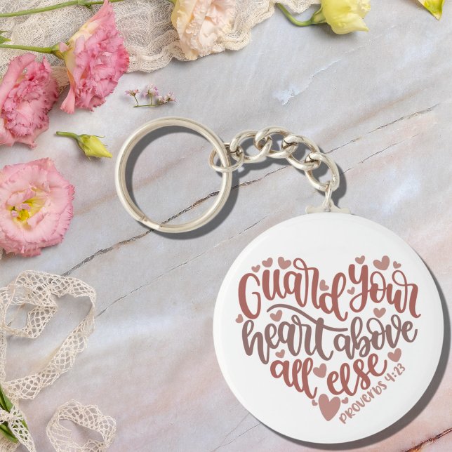 Llavero Proteja su corazón | Lovely Design Bible Verse Gif (Subido por el creador)