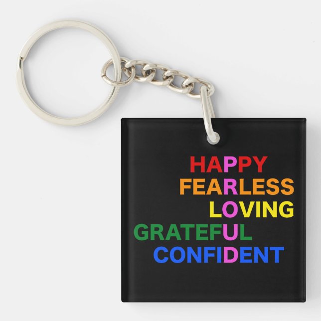 Llavero PROUD Bright Black Keychain (Frente)