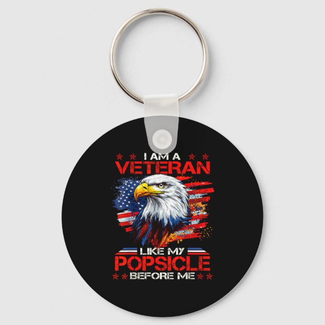 Llavero Proud I Am A Veteran Like My Psicle Before Me Vete (Anverso)