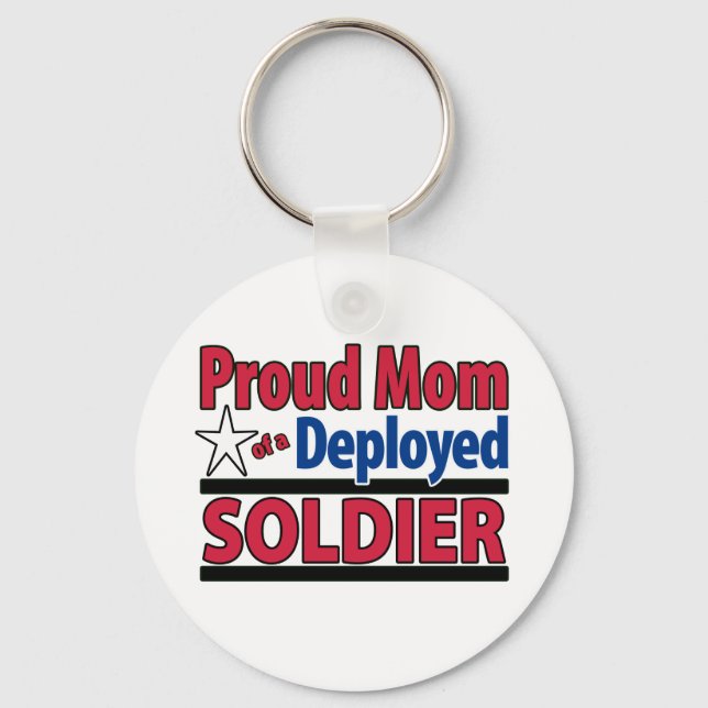 Llavero Proud Mom of a Deployed Soldier (Anverso)