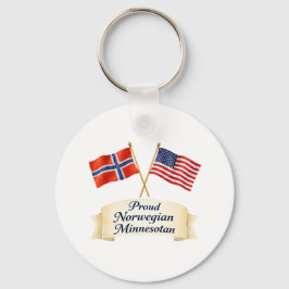 Llavero Proud Norwegian Minnesotan Heritage Keychain
