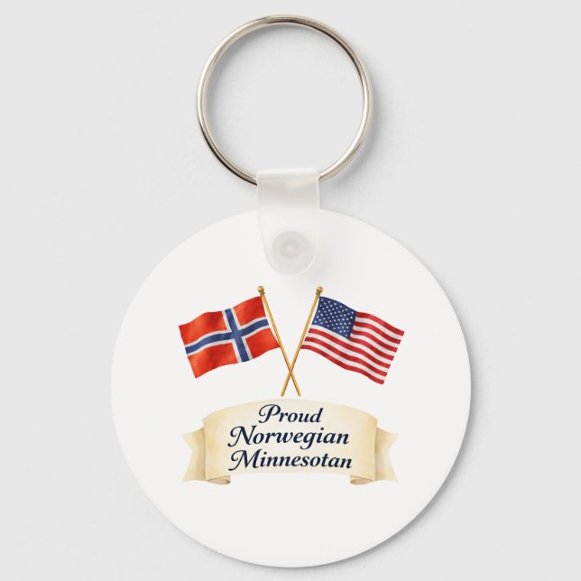 Llavero Proud Norwegian Minnesotan Heritage Keychain (Anverso)