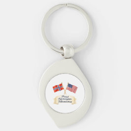 Llavero Proud Norwegian Minnesotan Heritage Keychain