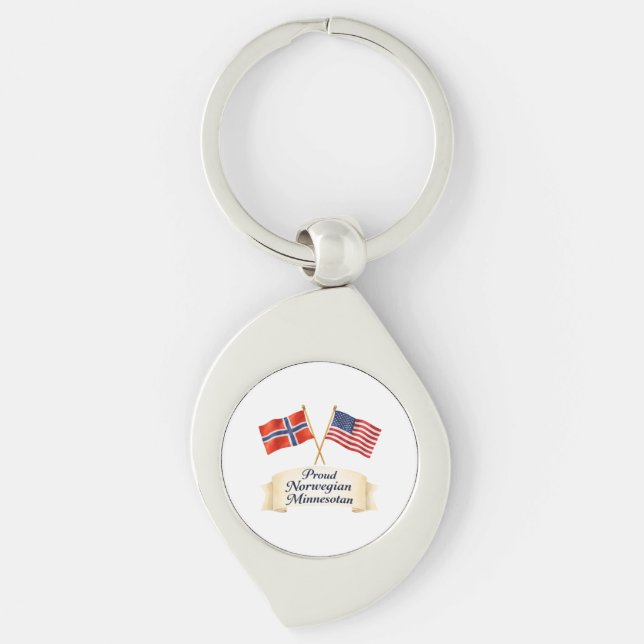Llavero Proud Norwegian Minnesotan Heritage Keychain (Anverso)