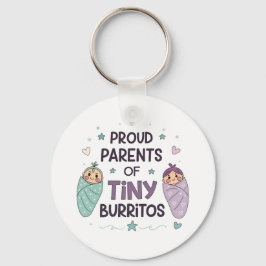 Llavero Proud Parents of Tiny Burritos Art