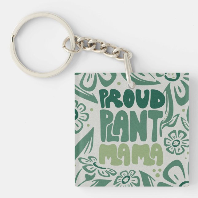 Llavero Proud Plant Mama – Bold Plant Lover (Frente)