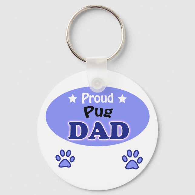 Llavero Proud Pug Dad (Anverso)