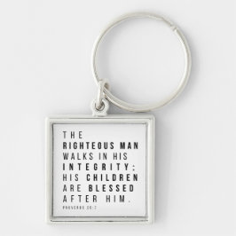 Llavero Proverbios 20:7 Verso del Día del Padre el hombre 