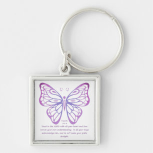 Llavero Proverbios 3:5,6 Mariposa inspiradora de guiones