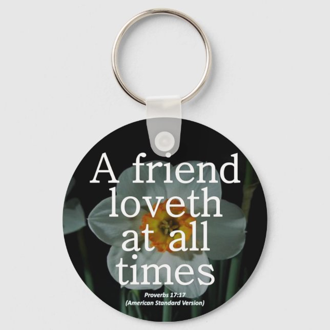 Llavero Proverbios de amistad 17:17 Condensados (Anverso)