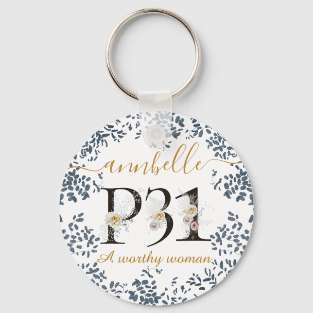 Llavero Proverbios Florales de Acuarela 31 ● Una Mujer Dig (Anverso)