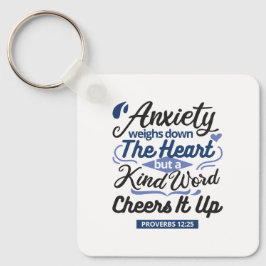 Llavero Proverbs 12:25 Bible Verse – Kind Word Art