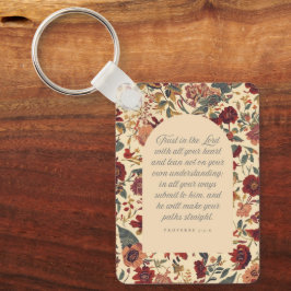 Llavero Proverbs 3:5–6 Trust in the Lord Vintage Floral