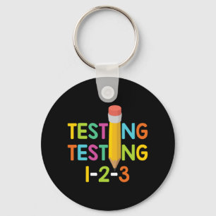 Llavero Prueba de examen de día del profesor 1-2-3