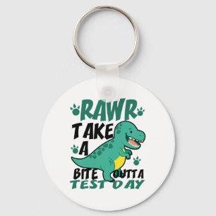 Llavero Prueba de examen de dinosaurio para estudiantes de