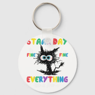 Llavero Prueba de Staar de Niños Niños de Gato Negro Día P