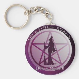 Llavero Pruebe a la religión. ¡Lame a una bruja!