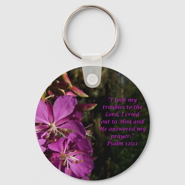 Llavero Psalm 120:1 Encouraging Bible Verse Key Chain (Anverso)