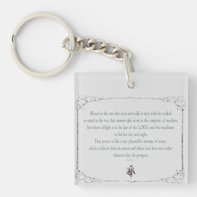 Llavero Psalm 1-1-3, Do Not Walk in Step with Sinners, (Frente)