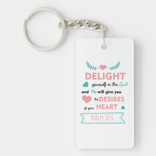 Llavero Psalmos Biblia Verse Christian Keychain (Frente)