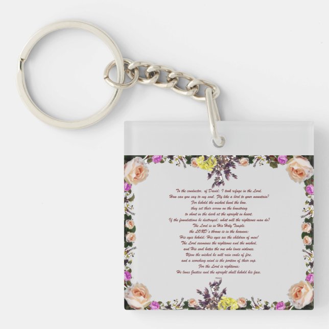 Llavero PSLAM-11ת El señor está en su templo sagrado, (Frente)