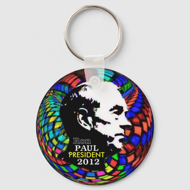 Llavero Psychedelic Ron Paul Keychain (Anverso)