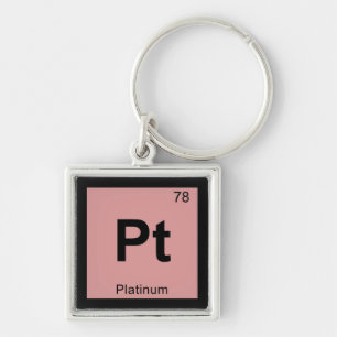 Llavero Pt - Química Platinum Símbolo de tabla periódic