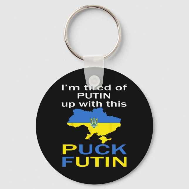 Llavero Puck Futin Meme Orgulloso Del Mapa De Ucrania Ucra (Anverso)