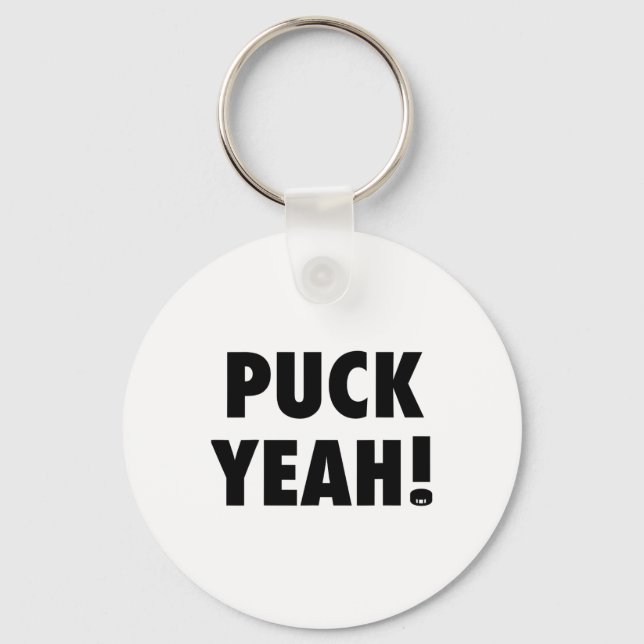 Llavero ¡Puck Yeah! T Hockey S Para Los Fans (Anverso)