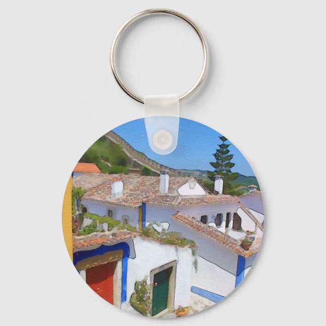 Llavero Pueblo acuarela (Anverso)