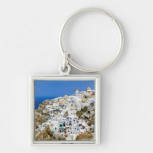 Llavero Pueblo de Oia en la isla de Santorini, del norte,