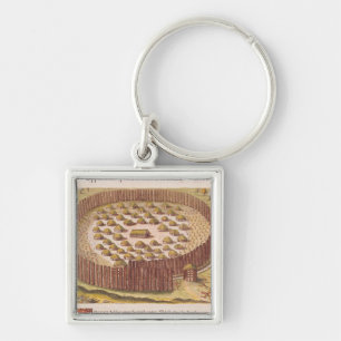 Llavero Pueblo indio fortificado, de '2 breves