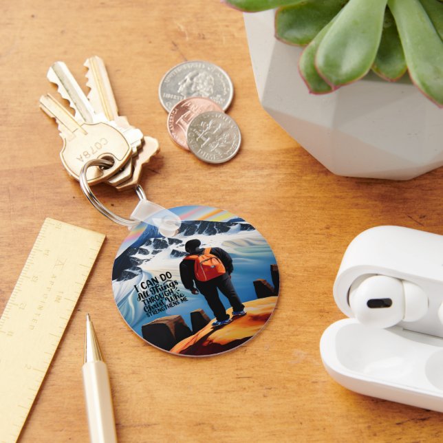Llavero Puedo Hacer Todas Las Cosas Keychain Motivacional (Escritorio )