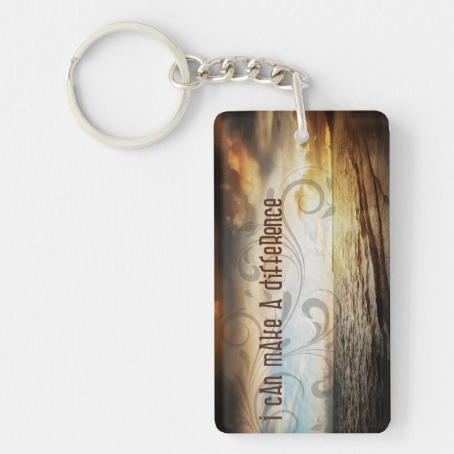 Llavero "Puedo marcar la diferencia" Motivación Afirmación (Frente)