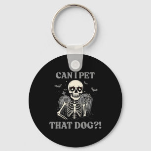 Llavero ¿Puedo Mascota a ese perro esqueleto de Halloween 
