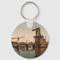 Puente catarino y molino de viento, Haarlem (Paíse