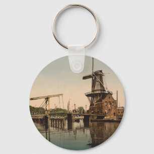 Llavero Puente catarino y molino de viento, Haarlem (Paíse