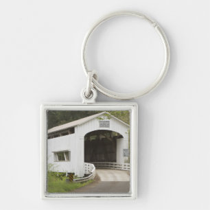 Llavero Puente cubierto de gato silvestre, condado de Lane