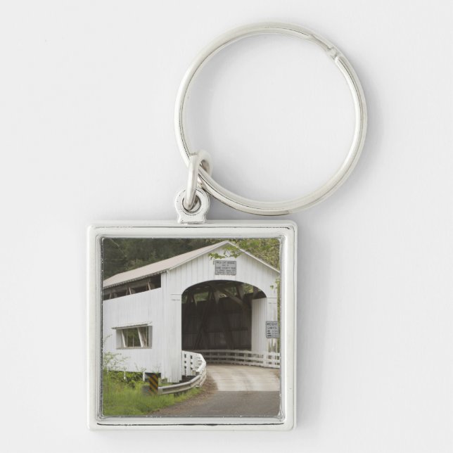 Llavero Puente cubierto de gato silvestre, condado de Lane (Frente)