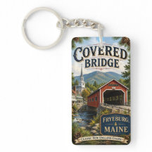 Puente Cubierto Fryeburg Maine Rectángulo Acrílico