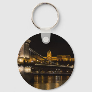 Llavero Puente de cadena con el Castillo Buda Hungría Buda