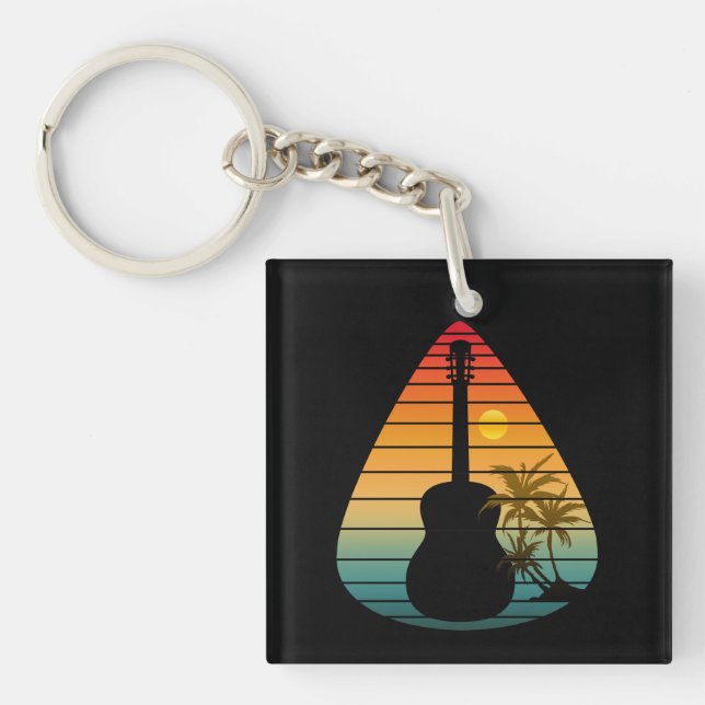 LLAVERO PUENTE DE GUITARRA DE MODA SUNSET  (Frente)