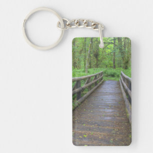 Llavero puente de madera Maple Glade trail, helechos y
