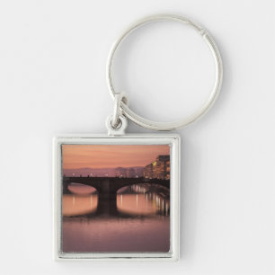 Llavero Puentes sobre el río Arno al atardecer, 2