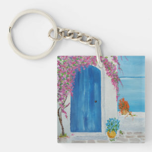 Llavero Puerta azul griega