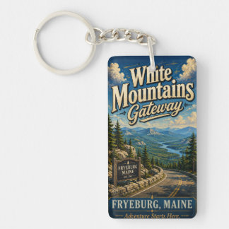 Llavero Puerta de las Montañas Blancas Fryeburg Maine Rect