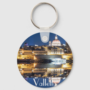 Llavero Puerto de la ciudad vieja de La Valeta por la noch