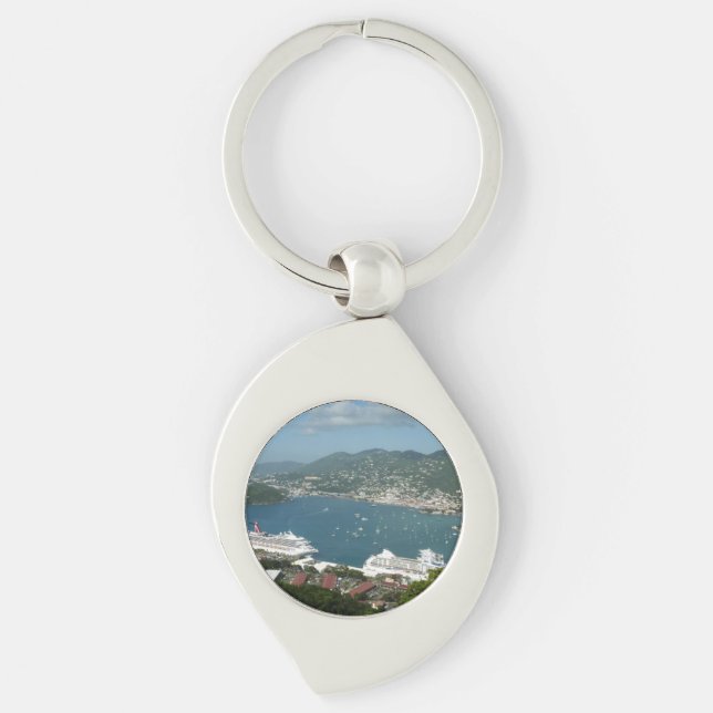 Llavero Puerto de St. Thomas Islas Vírgenes Estadounidense (Anverso)