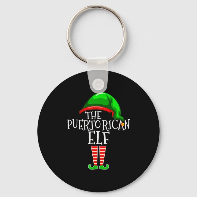 Llavero Puerto Rican Elf Family Matching Group Christmas G (Anverso)