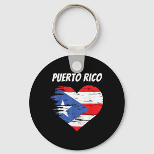 Llavero Puerto Rico: Bandera del corazón de amor regalo Ra